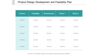 Product Design Development And Feasibility Plan Ppt Powerpoint Presentation Visuals