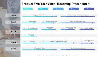 Product Five Year Visual Roadmap Presentation Formats
