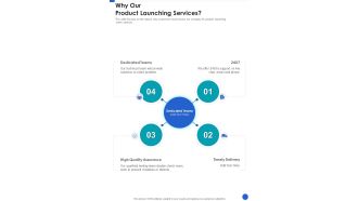 Product Inauguration Occasion Proposal Why Our Product Launching Services One Pager Sample Example Document