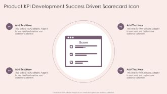 Product KPI Development Success Drivers Scorecard Icon Guidelines PDF