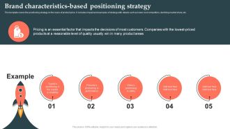 Product Launch Strategy Brand Characteristics Based Positioning Strategy Ppt Model Slide Download PDF