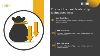 Product Low Cost Leadership Techniques Icon Icons PDF