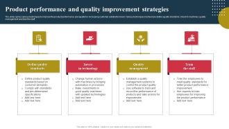 Product Performance And Quality Improvement Strategies Ppt Show Clipart Images PDF