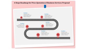 Professional 6 Steps Roadmap For Price Quotation Of Business Services Proposal Elements PDF
