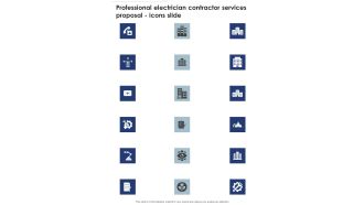 Professional Electrician Contractor Services Proposal Icons Slide One Pager Sample Example Document