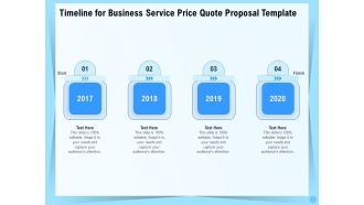 Professional Quotation Estimation Solutions Timeline For Business Service Price Quote Proposal Demonstration PDF