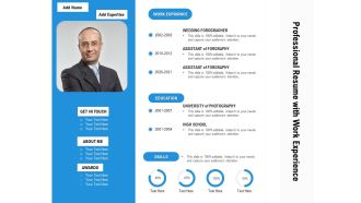 Professional Resume With Work Experience Ppt PowerPoint Presentation Visual Aids Layouts PDF