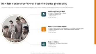 Profitability Modelling Framework How Firm Can Reduce Overall Cost To Increase Mockup PDF