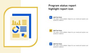 Program Status Report Highlight Report Icon Designs PDF
