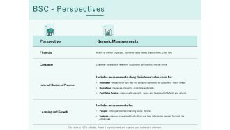 Progress Assessment Outline BSC Perspectives Ppt PowerPoint Presentation Professional Example PDF