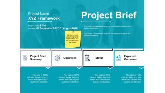 Project Brief Objectives Status Ppt PowerPoint Presentation Visual Aids Icon
