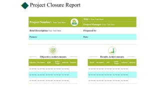 Project Closure Report Ppt PowerPoint Presentation Show Structure