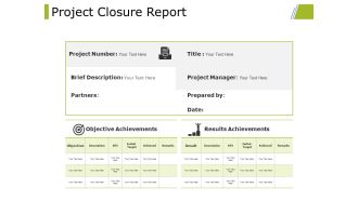 Project Closure Report Ppt PowerPoint Presentation Slides Portrait
