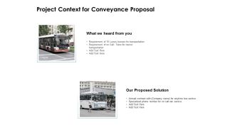 Project Context For Conveyance Proposal Ppt PowerPoint Presentation Model Shapes