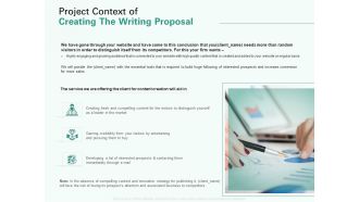 Project Context Of Creating The Writing Proposal Ppt Ideas Tips PDF