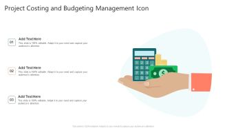 Project Costing And Budgeting Management Icon Mockup PDF