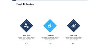 Project Deliverables Administration Outline Post It Notes Ppt Gallery Show PDF
