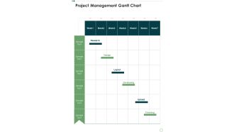 Project Development Planning Template Project Management Gantt Chart One Pager Sample Example Document
