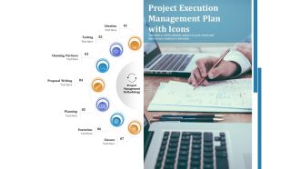 Project Execution Management Plan With Icons Ppt PowerPoint Presentation Infographics Ideas PDF