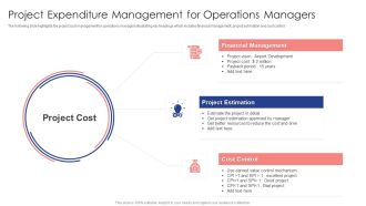 Project Expenditure Management For Operations Managers Ppt Icon Ideas PDF