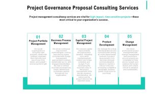 Project Governance Proposal Consulting Services Ppt PowerPoint Presentation File Graphics Tutorials