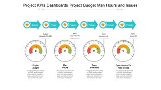 Project Kpis Dashboards Project Budget Man Hours And Issues Ppt PowerPoint Presentation Professional Design Inspiration