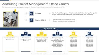 Project Management Development Addressing Project Management Office Charter Demonstration PDF