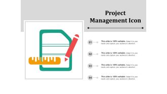 Project Management Icon Ppt PowerPoint Presentation Slides Graphics Tutorials