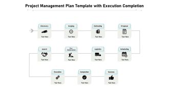 Project Management Plan Template With Execution Completion Ppt PowerPoint Presentation Model Graphics Example