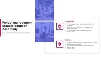 Project Management Process Adoption Case Study Infographics PDF