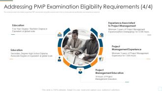 Project Management Professional Assessment Process IT Addressing PMP Examination Eligibility Requirements Education Information PDF