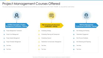Project Management Professional Certification Courses IT Project Management Courses Offered Clipart PDF