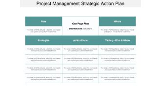 Project Management Strategic Action Plan Ppt Powerpoint Presentation Designs