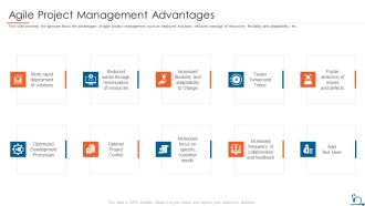 Project Management Through Agile Approach Agile Project Management Advantages Formats PDF