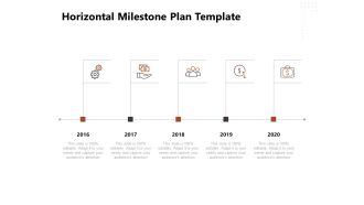 Project Management Timeline Horizontal Milestone Plan Template Ppt Ideas Templates PDF