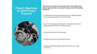 Project Objectives For NGO Project Proposal Ppt PowerPoint Presentation Infographic Template Master Slide