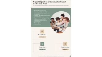 Project Objectives Of Construction Project Contractual Work Wd One Pager Sample Example Document