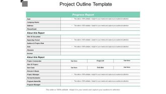 Project Outline Template Ppt PowerPoint Presentation Pictures Example