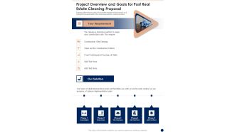 Project Overview And Goals For Post Real Estate Cleaning Proposal One Pager Sample Example Document