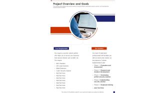 Project Overview Security And Safety System Proposal One Pager Sample Example Document