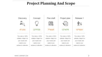 Project Planning And Scope Ppt PowerPoint Presentation Professional Background Images