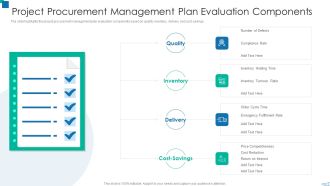 Project Procurement Management Plan Evaluation Components Download PDF