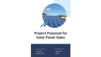 Project Proposal For Solar Panel Sales Example Document Report Doc Pdf Ppt
