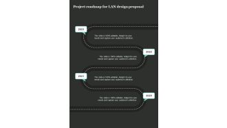 Project Roadmap For LAN Design Proposal One Pager Sample Example Document