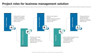 Project Roles For Business Management Solution Summary PDF