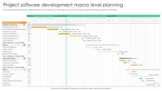Project Software Development Macro Level Planning Microsoft PDF