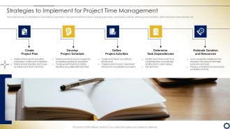 Project Time Management To Enhance Productivity Strategies To Implement For Project Time Management Slides PDF