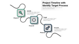 Project Timeline With Identify Target Process Ppt PowerPoint Presentation Portfolio Slide Portrait PDF