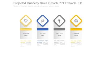 Projected Quarterly Sales Growth Ppt Example File