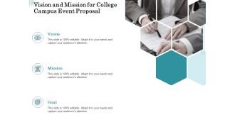 Promoting University Event Vision And Mission For College Campus Event Proposal Sample PDF
